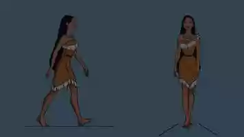 Free download Walk cycle Pokahontas video and edit with RedcoolMedia movie maker MovieStudio video editor online and AudioStudio audio editor onlin