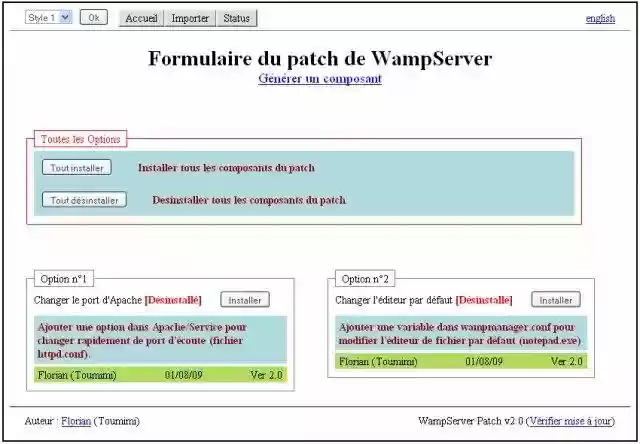 Download web tool or web app WampServer Patch