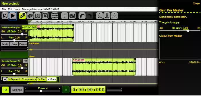 AudioStudio editor de áudio online