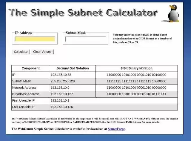 Download web tool or web app WebGnuru Simple Subnet Calculator Download web tool or web app WebGnuru Simple Subnet Calculator