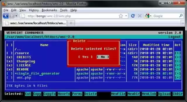 Download web tool or web app Webnight Commander