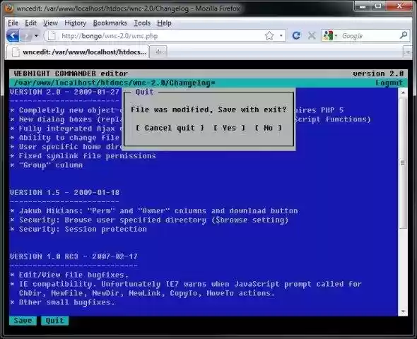 Download web tool or web app Webnight Commander