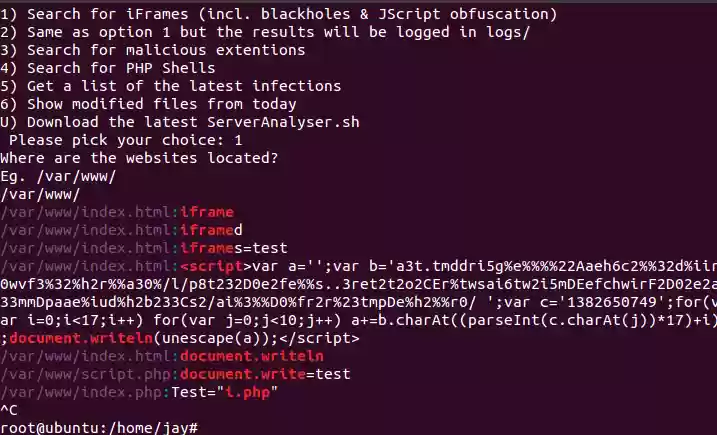 Download web tool or web app Webserver Malware Scanner