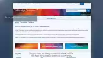 Free download Welcome to the Cambridge University Press virtual stand video and edit with RedcoolMedia movie maker MovieStudio video editor online and AudioStudio audio editor onlin