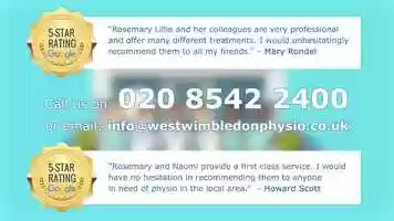 Free download Welcome to West Wimbledon Physiotherapy video and edit with RedcoolMedia movie maker MovieStudio video editor online and AudioStudio audio editor onlin