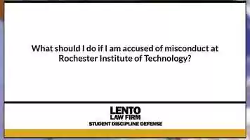 Free download What should I do if I am accused of misconduct at Rochester Institute of Technology? video and edit with RedcoolMedia movie maker MovieStudio video editor online and AudioStudio audio editor onlin