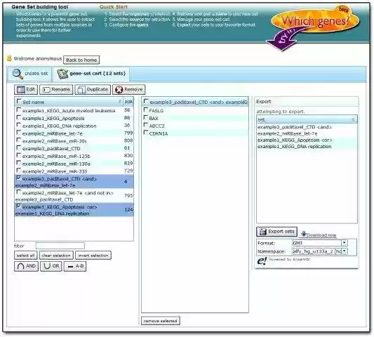 Download web tool or web app WhichGenes Download web tool or web app WhichGenes