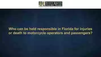 Free download Who can be held responsible in Florida for injuries or death to motorcycle operators and passengers? video and edit with RedcoolMedia movie maker MovieStudio video editor online and AudioStudio audio editor onlin