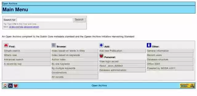 Download web tool or web app Woda, the Web Oriented Database Download web tool or web app Woda, the Web Oriented Database