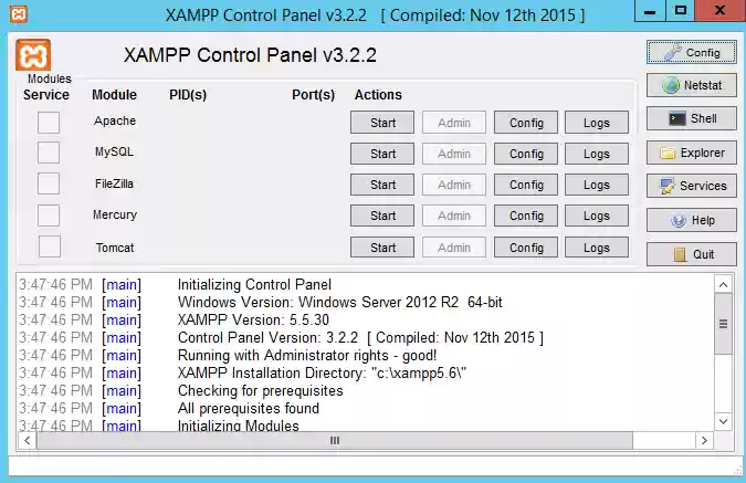 Download web tool or web app XAMPP