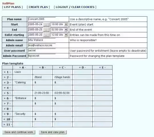 Download web tool or web app XellPlan