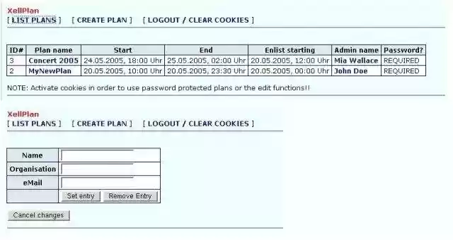 Download web tool or web app XellPlan