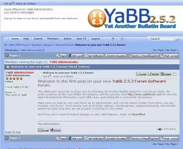 Download web tool or web app Yet another Bulletin Board (YaBB)