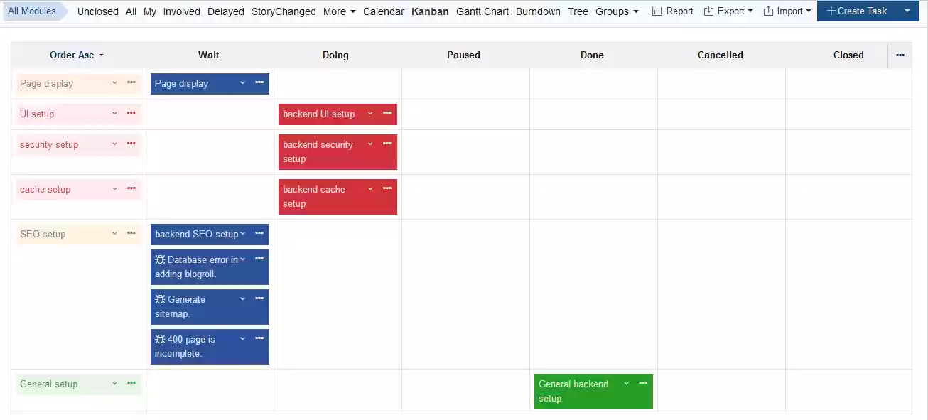 Download web tool or web app ZenTao project management software
