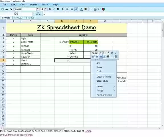 ZK Spreadsheet